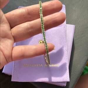 Melinda Maria emerald Bracelet/anklet Vibrant and Dainty